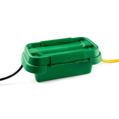 green electrical junction box|exposed electrical outlet box.